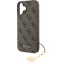 Guess 4G Charms kryt pre iPhone 16 - hnedý