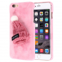 Plyšový ochranný kryt / obal s čiapkou pre Apple iPhone 6S / 6 - ružový