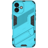 Odolný ochranný kryt so stojanom pre iPhone 16 - modrý