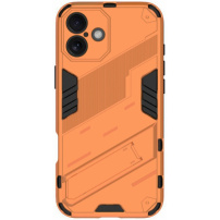 Odolný ochranný kryt so stojanom pre iPhone 16 Plus - oranžový