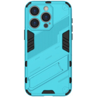 Odolný ochranný kryt so stojanom pre iPhone 16 Pro - modrý