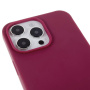 Matný kryt s nastaviteľným popruhom pre iPhone 15 Pro - vínový