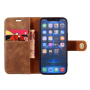DG.Ming 2v1 odnímateľné flipové púzdro pre iPhone 12 mini - hnedé