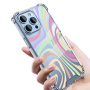 Kryt so vzorom abstraktných vĺn a zosilnenými rohmi pre iPhone 16 Pro Max - hnedý
