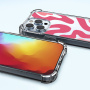 Kryt so vzorom abstraktných vĺn a zosilnenými rohmi pre iPhone 16 Pro Max - hnedý