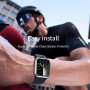 Wiwu tvrdené sklo s kovovým rámčekom pre Apple Watch 45mm - strieborné
