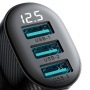 JOYROOM CCD03 autonabíjačka s displejom a portami 3x USB-A - 17W - čierna