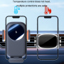 Držiak do auta do ventilačnej mriežky s bezdrôtovým nabíjaním pre iPhone - oranžovočierny