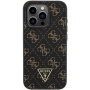 Guess 4G Triangle Metal Logo kryt pre iPhone 16 Pro - čierny