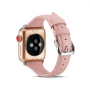 Štýlový kožený remienok pre Apple Watch 42mm / 41mm / 40mm / 38mm – ružová