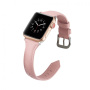 Štýlový kožený remienok pre Apple Watch 42mm / 41mm / 40mm / 38mm – ružová