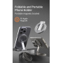 Skladací magnetický stojan pre iPhone - tmavo šedý