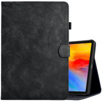 Púzdro s priestorom na karty a motívom kvetov pre iPad 9,7" (2017/2018) / Air 1 / 2 / Pre 9,7" - čierne