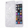 Ochranný zadný kryt s kamienkami v štýle diamantu pre iPhone 6 / 6S - strieborný