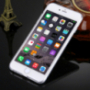 Ochranný zadný kryt s kamienkami v štýle diamantu pre iPhone 6 / 6S - strieborný