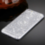 Ochranný zadný kryt s kamienkami v štýle diamantu pre iPhone 6 / 6S - strieborný