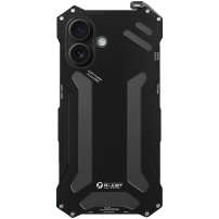 R-JUST super odolný kovový "Armor" kryt pre iPhone 16 - čierny