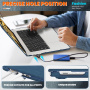 Kryt s textilným povrchom a stojančekom pre MacBook Air 15" (A2941 / A3114 / A3241 / A3448) - tmavomodrý
