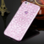 Ochranný zadný kryt s kamienkami v štýle diamantu pre iPhone 6 / 6S - ružový