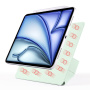 Magnetické puzdro s origami stojanom pre iPad Air 13" (2024-2026) - zelené