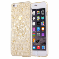 Ochranný zadný kryt s kamienkami v štýle diamantu pre iPhone 6 / 6S - zlatý