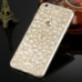 Ochranný zadný kryt s kamienkami v štýle diamantu pre iPhone 6 / 6S - zlatý