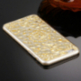 Ochranný zadný kryt s kamienkami v štýle diamantu pre iPhone 6 / 6S - zlatý