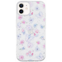 Trblietavý transparentný kryt pre iPhone 11 - Motýle