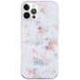 Trblietavý transparentný kryt pre iPhone 11 Pro Max - kvetiny