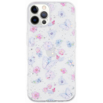 Trblietavý transparentný kryt pre iPhone 11 Pro Max - Motýle
