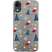 Ochranný kryt s vianočným motívom pre iPhone XR - šedý