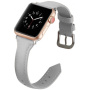 Štýlový kožený remienok pre Apple Watch 42mm / 41mm / 40mm / 38mm - sivý
