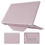 Kožený kryt so stojanom pre MacBook Pro 16" (A2485 / A2780 / A2991 / A3186 / A3403 / A3428 / A3429) - ružový
