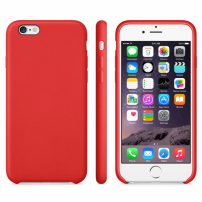 Protišmykový matný obal pre Apple iPhone 6 / 6S - červený 