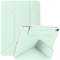 Magnetické puzdro s origami stojanom pre iPad Air 13" (2024-2026) - zelené