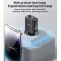 Yesido YC68 nabíjací adaptér s displejom a portami USB-C / USB-A - 20W - čierny