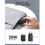 JOYROOM JR-TCF13 rýchlonabíjací adaptér s portami USB-C / USB-A - 25W - čierny