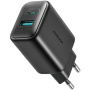 JOYROOM JR-TCF13 rýchlonabíjací adaptér s portami USB-C / USB-A - 25W - čierny