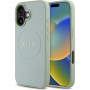 Guess Grained Classic Logo kryt s MagSafe pre iPhone 16 - zelený
