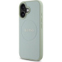 Guess Grained Classic Logo kryt s MagSafe pre iPhone 16 - zelený