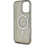 Guess IML Rhinestones Ring kryt s MagSafe pre iPhone 16 Pro Max - sivý