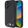 BMW M Carbon Tricolor Stripe kryt s MagSafe pre iPhone 16 - čierny