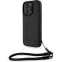 BMW Leather Signature and Strap kryt pre iPhone 16 Pro Max - čierny