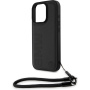 BMW Leather Signature and Strap kryt pre iPhone 16 Pro Max - čierny