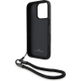 BMW Leather Signature and Strap kryt pre iPhone 16 Pro Max - čierny