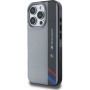 BMW IML Motorsport Vertical Stripe kryt pre iPhone 16 Pro - sivý