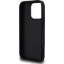 Guess Grained 4G Metal Logo kryt pre iPhone 16 Pro - čierny