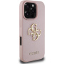 Guess Grained 4G Metal Logo kryt pre iPhone 16 Pro - ružový
