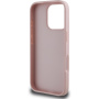 Guess Grained 4G Metal Logo kryt pre iPhone 16 Pro - ružový