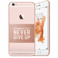 Baseus ultratenký ochranný kryt pre Apple iPhone 6 / 6S - Never give up - ružovo-zlatý